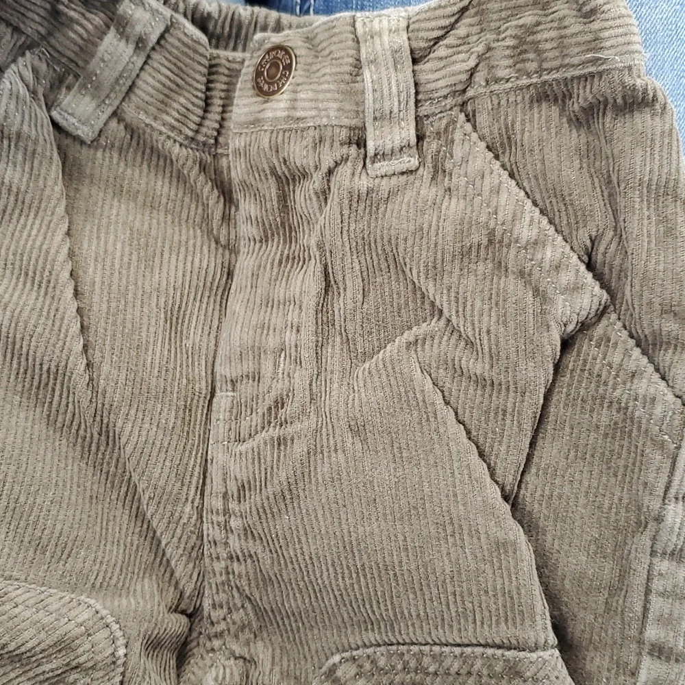 Faded‎ Glory Green Striped Onesie with Matching Cherokee Corduroy Pants 12M